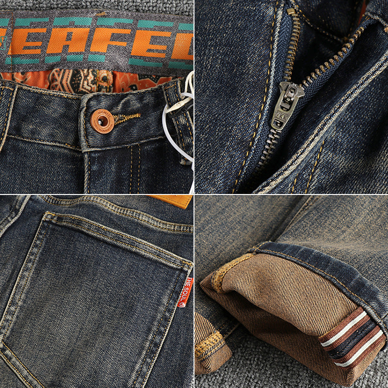 Herren Slim-Fit Jeans mit lässigem Used-Look