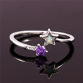 Damen Ring mit funkelndem Stern- und Amethystdesign Shop Nory