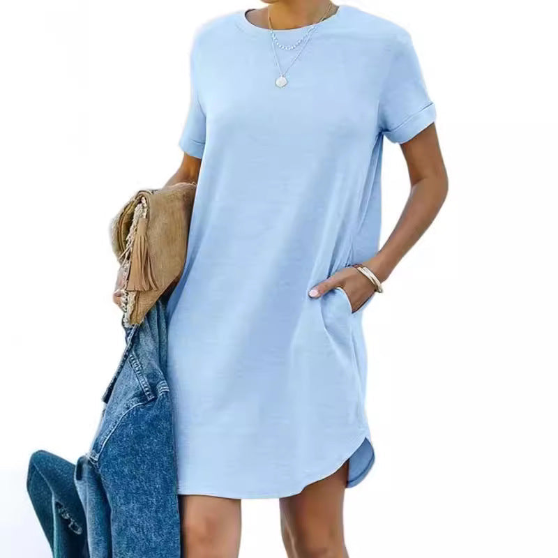 Damen Casual Kleid mit praktischen Taschen