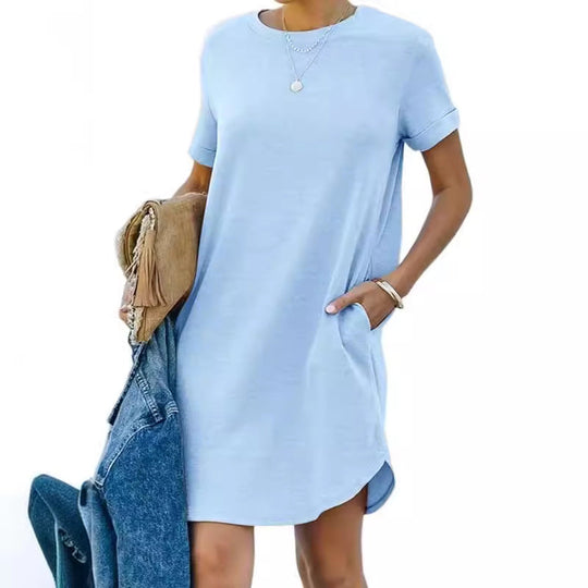 Damen Casual Kleid mit praktischen Taschen
