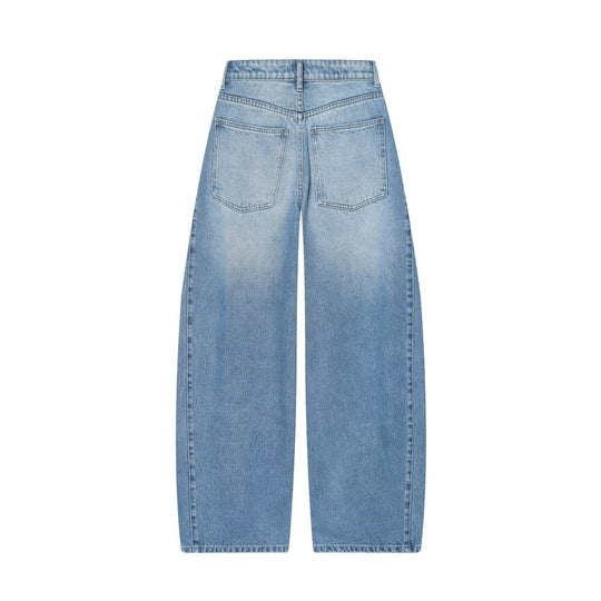 Damen Weite Cropped Denim‑Culotte mit hoher Taille und Mittelnaht Shop Nory