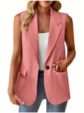 Damen stylische ärmellose Blazerweste