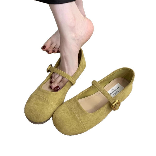 Damen Ballerinas mit verstellbarem Riemen und weichem Innenfutter