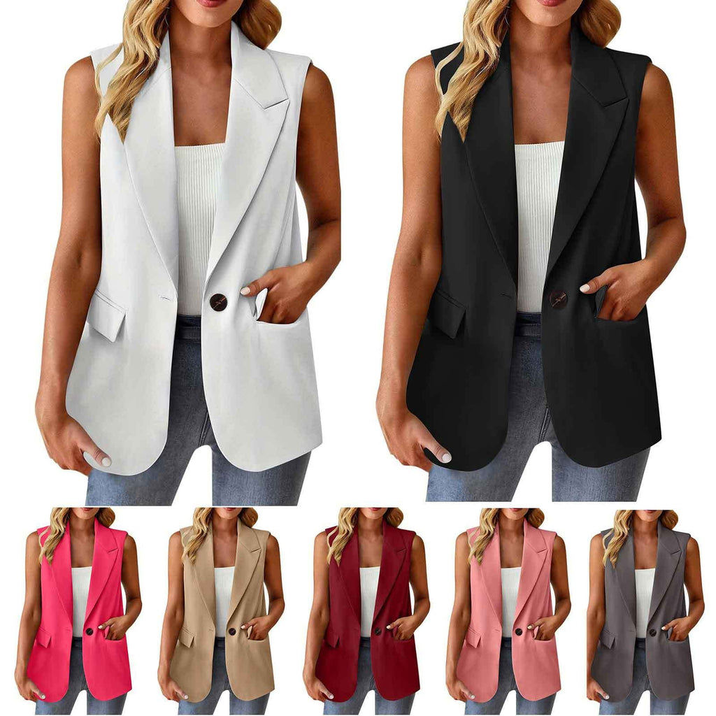 Damen stylische ärmellose Blazerweste