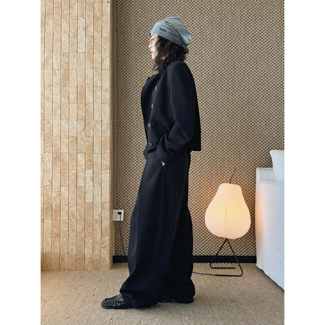 Damen Boxy-Sakko mit Oversize-Ärmel und High-Waist Balloon-Hose Set Shop Nory