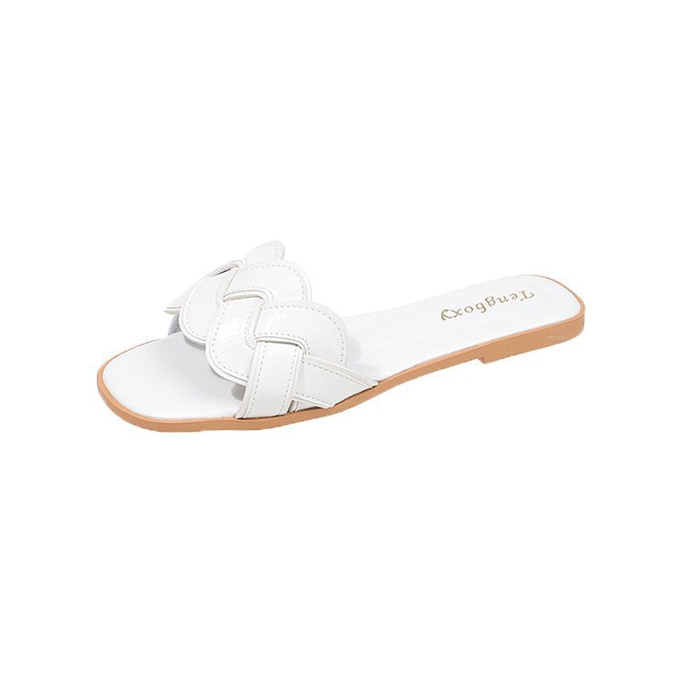Damen trendige Riemensandalen mit geflochtenem Design und komfortablem Fußbett