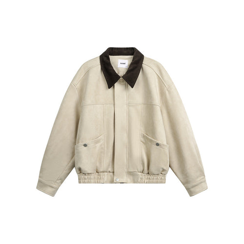 Unisex Kurz geschnittene Boxy-Blousonjacke mit Cordkragen und elastischem Bund Shop Nory