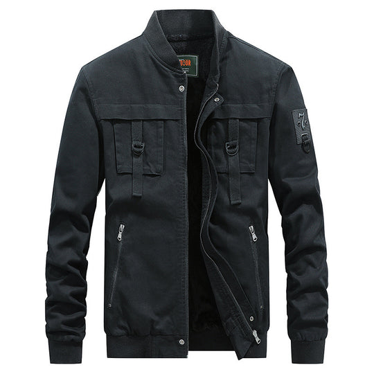 Herren Utility-Fieldjacke mit Stehkragen, D-Ring-Details und Reißverschlusstaschen Shop Nory