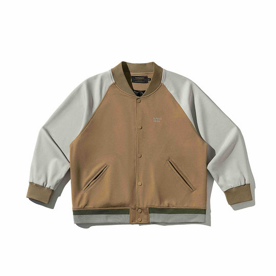 Unisex Kurz geschnittene College‑Bomberjacke im Materialmix mit Raglanärmeln Shop Nory