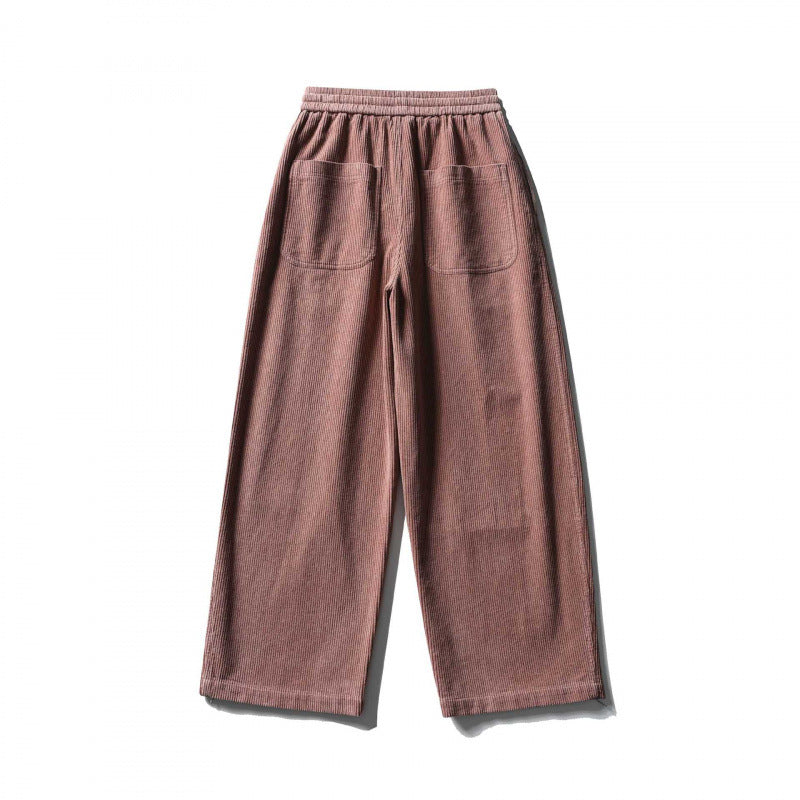Unisex Weite Cordhose im Relaxed-Fit mit elastischem Bund, Tunnelzug und geradem Bein Shop Nory