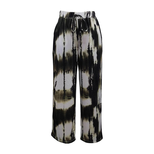 Damen Weite Palazzo-Hose mit hoher Taille und Batikmuster Shop Nory