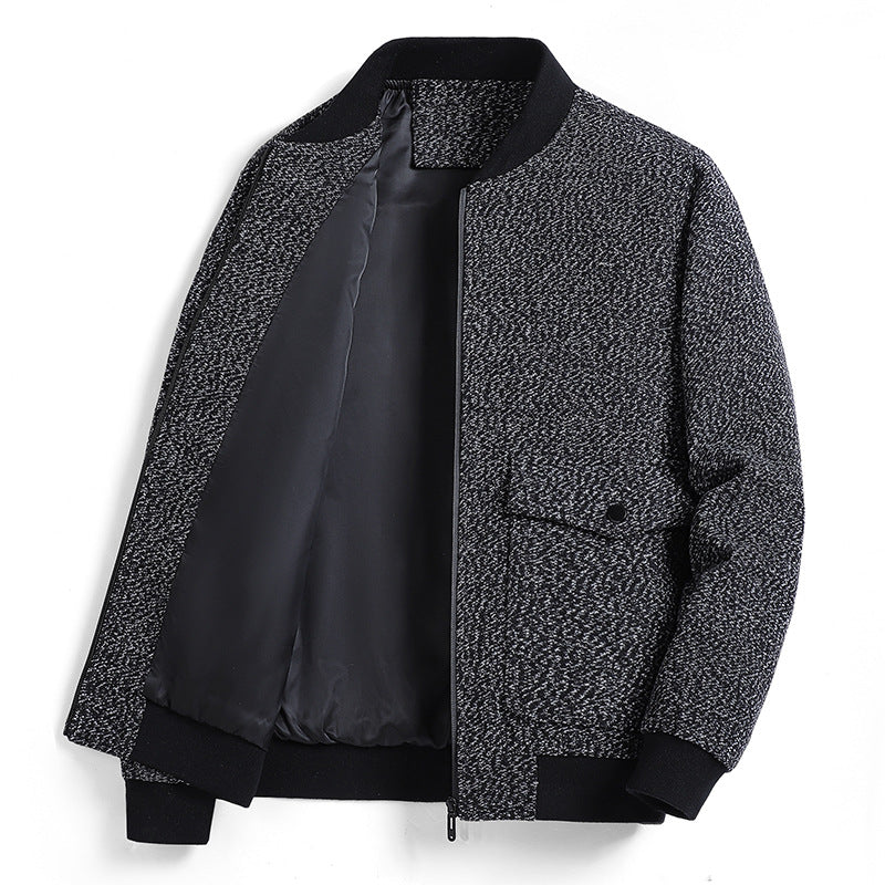 Herren Strukturierte Bomberjacke mit Steppfutter und Pattentaschen Shop Nory