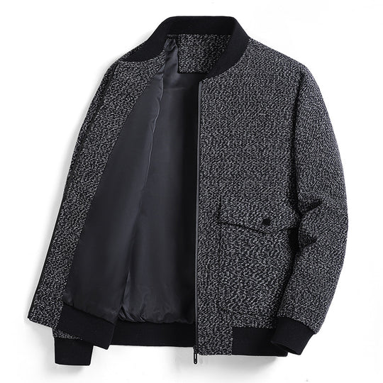 Herren Strukturierte Bomberjacke mit Steppfutter und Pattentaschen Shop Nory