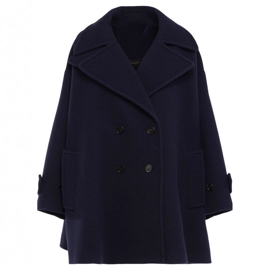 Damen Oversize-Cape-Mantel mit Doppelreiher und weitem Revers Shop Nory