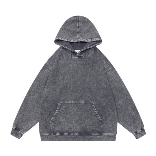 Unisex Oversize-Kapuzenpullover im Acid-Wash mit Kängurutasche und Raglanärmeln Shop Nory