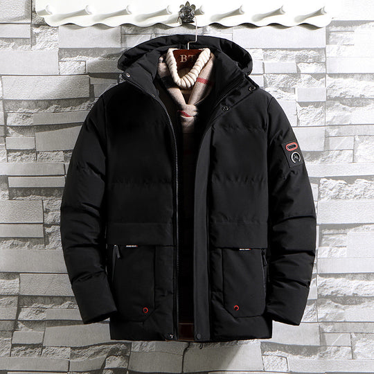Herren wattierter Parka mit Kapuze und großen Fronttaschen Shop Nory