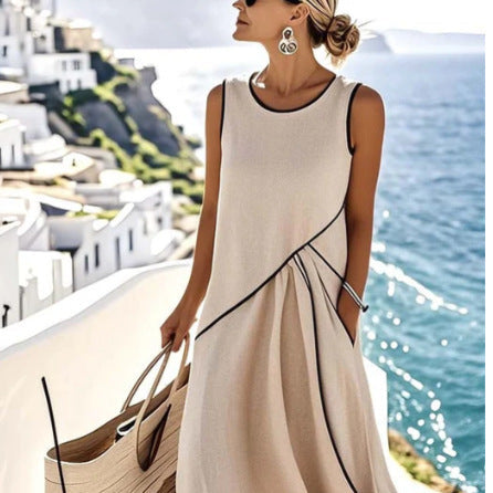 Damen Maxi-Kleid mit einzigartigem Wickeldesign