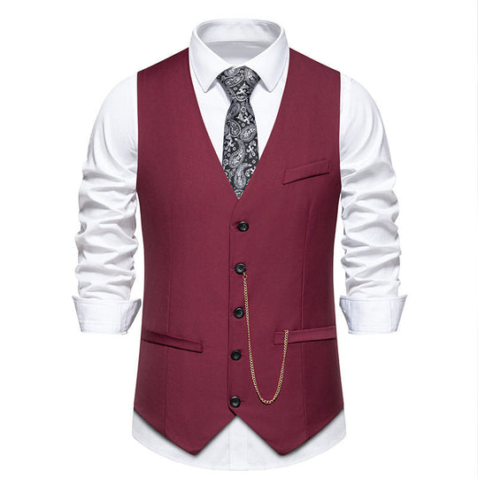 Herren elegante Anzugweste im klassischen Design mit modernen Akzenten