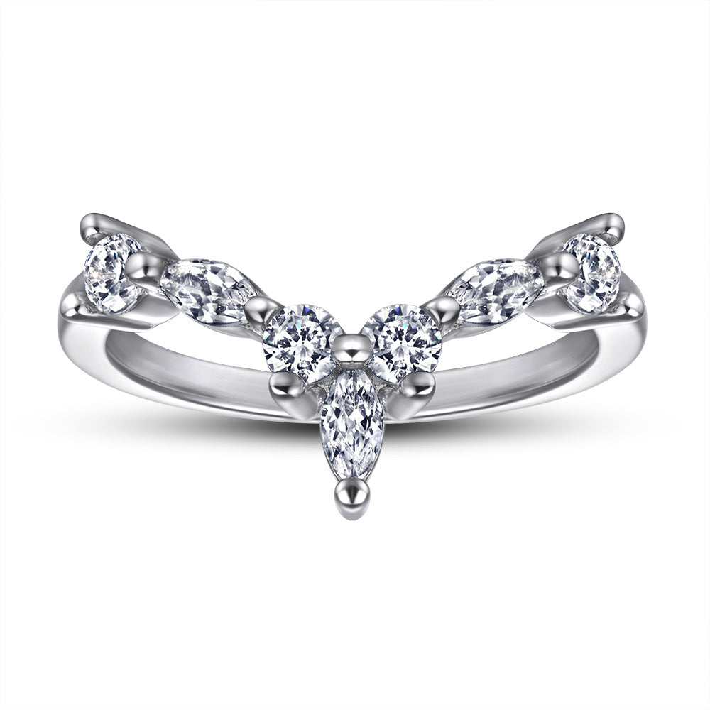 Damen Verlobungsring Set mit elegantem Design und funkelnden Zirkonia Shop Nory