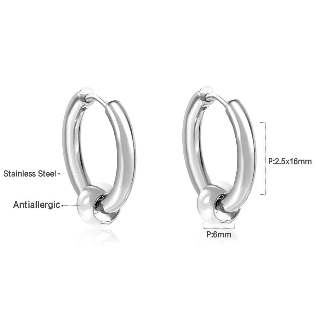 Damen Hängende Ohrringe aus hochwertigem Edelstahl mit rosé goldplattierter Oberfläche Shop Nory