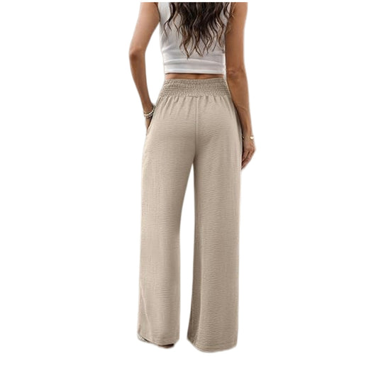 Damen Palazzo-Loungehose mit hohem Smokbund und weitem Bein Shop Nory
