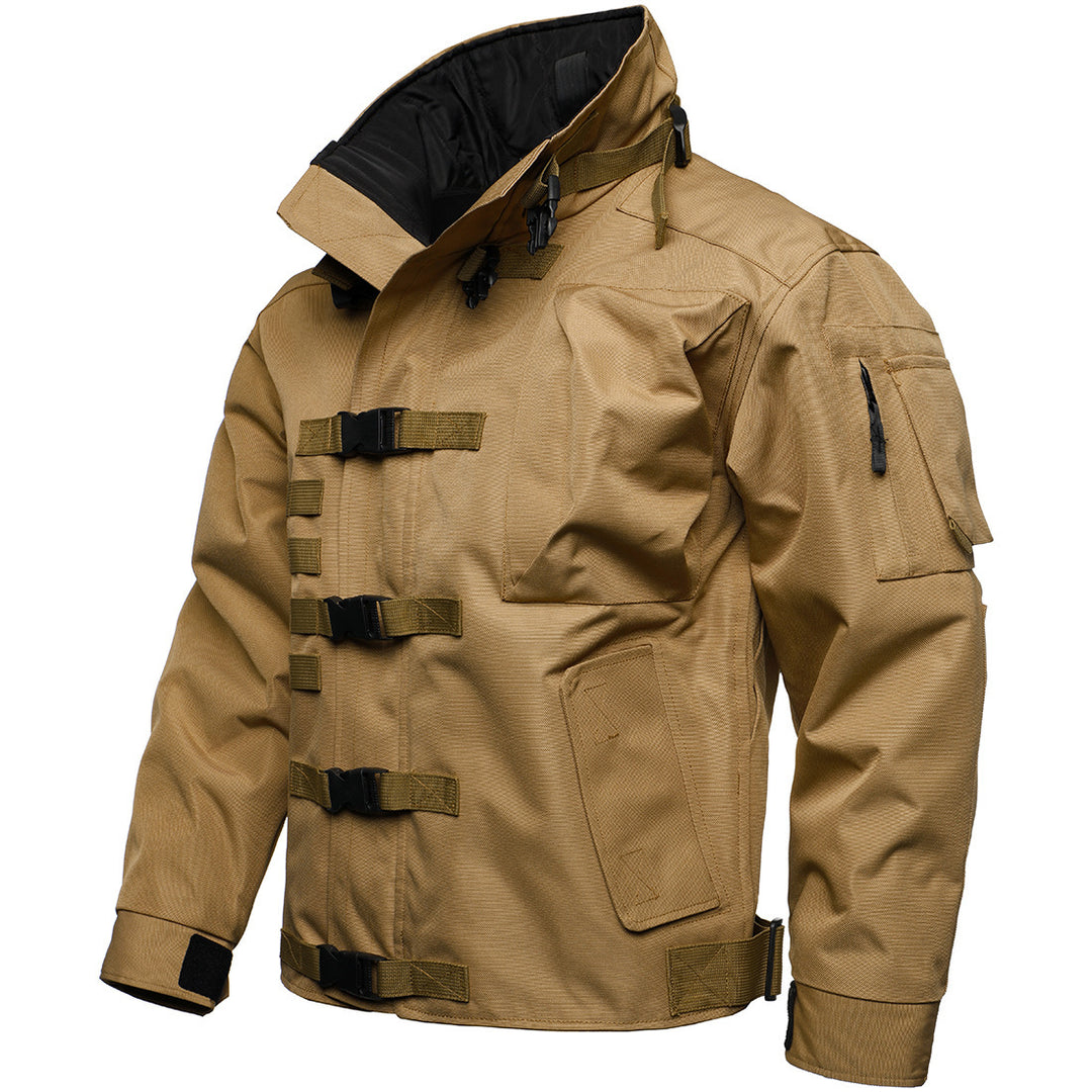 Herren Taktische Feldjacke mit modularen Steckverschlüssen und verstaubarer Kapuze Shop Nory