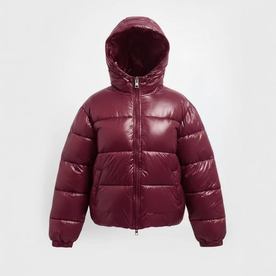Damen Stylische Daunenjacke mit Kapuze