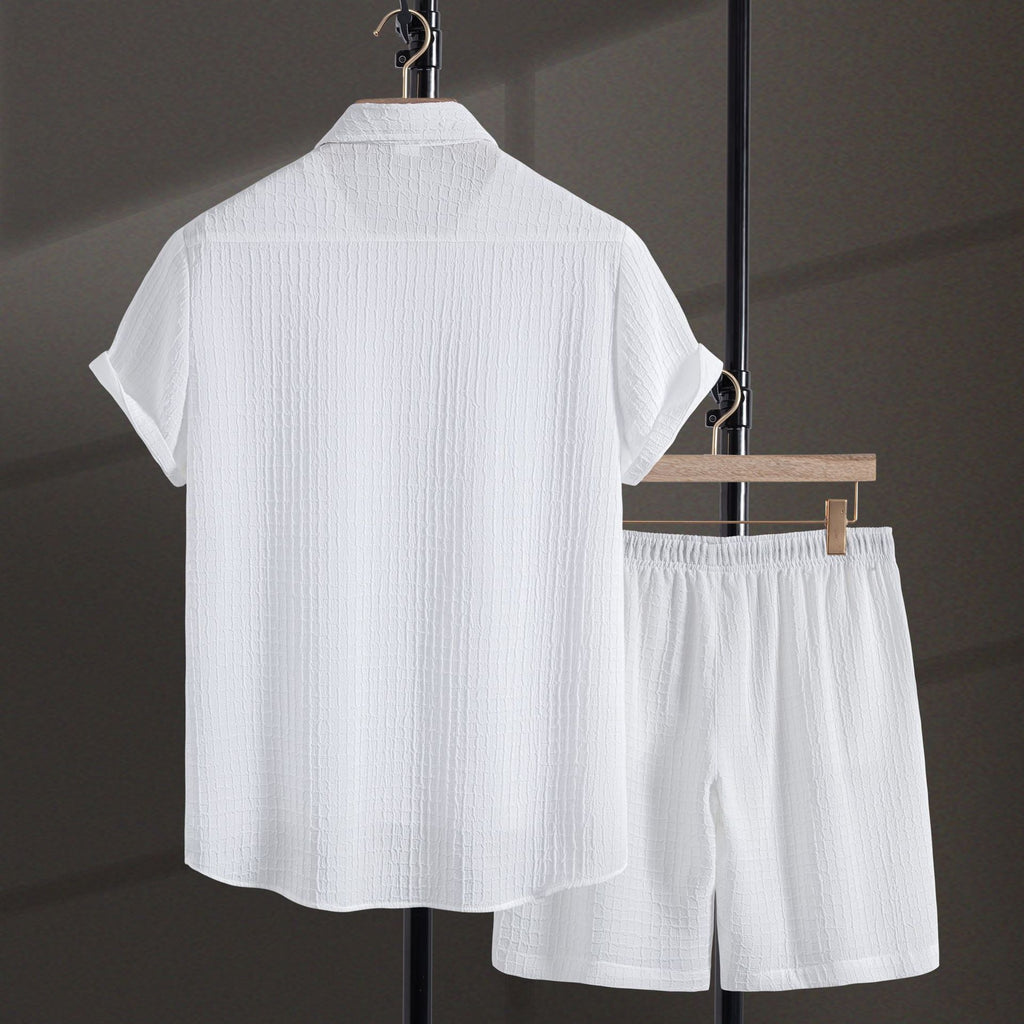Damen Freizeitanzug mit kurzen Ärmeln und elastischen Shorts