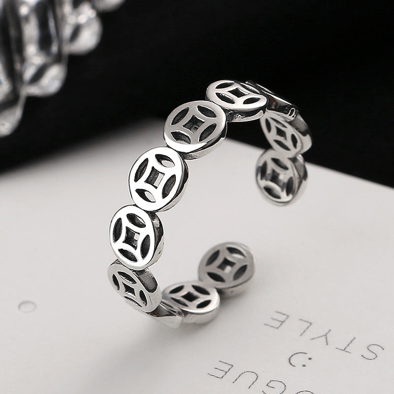Damen Ring im modernen, geschwungenen Design mit filigranen Details Shop Nory
