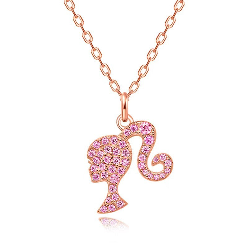 Damen Halskette mit funkelndem Silhouette-Anhänger Shop Nory