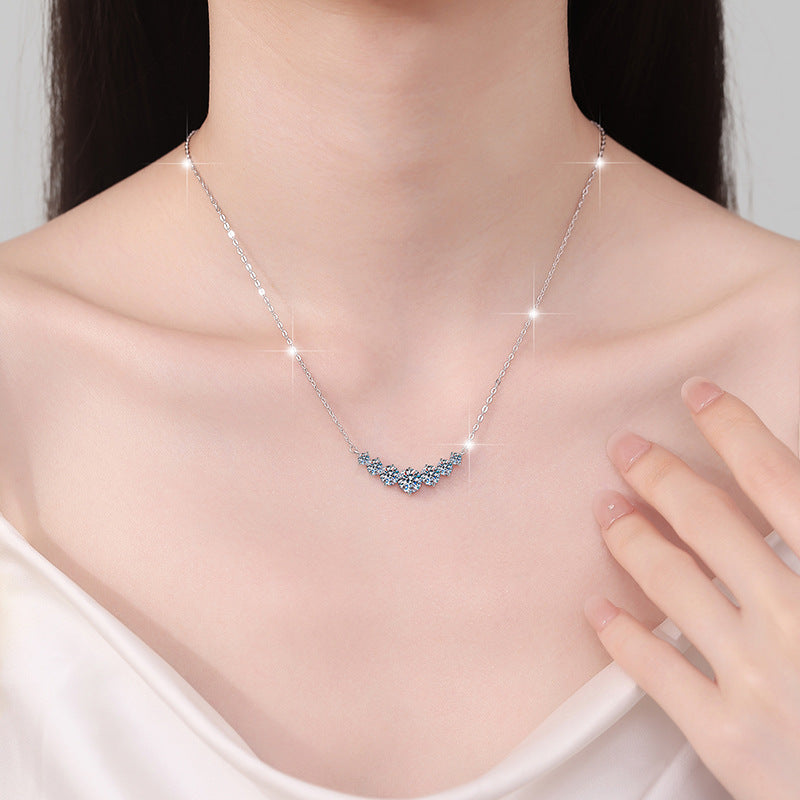 Damen Halskette mit funkelnden Zirkonia und exklusivem Design Shop Nory