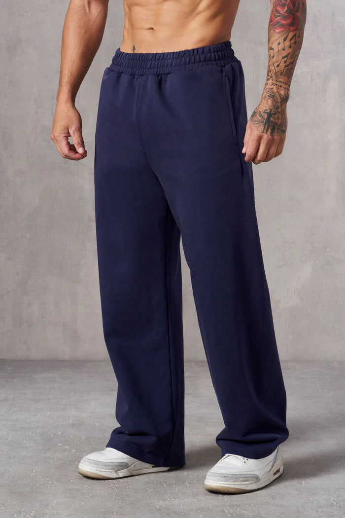 Herren Baggy Jogginghose mit elastischem Bund und seitlichen Taschen