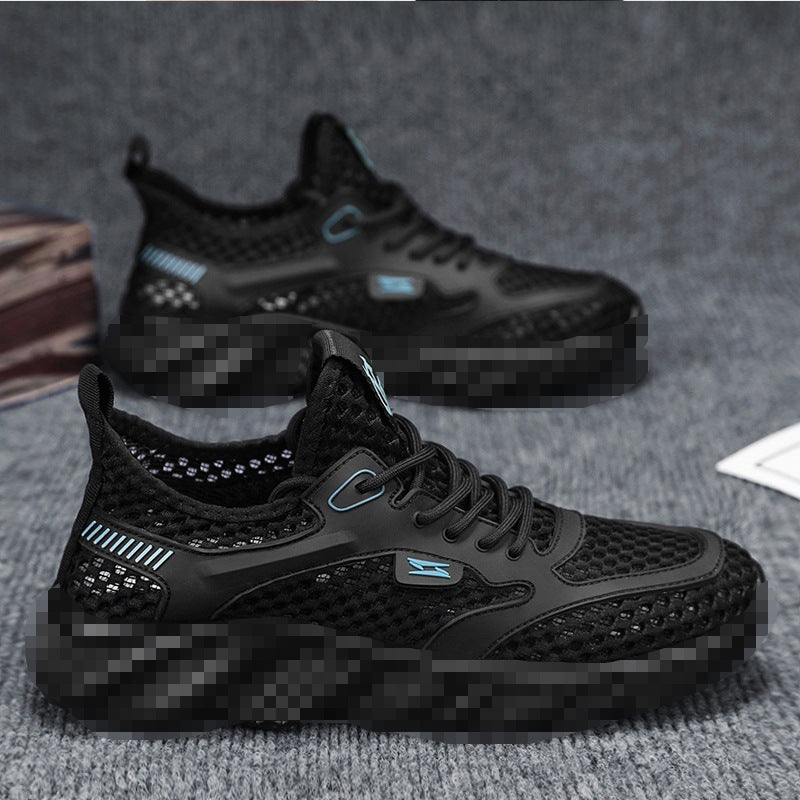 Herren Atmungsaktiver Mesh-Freizeitsneaker mit strukturierter Wellen-Plateausohle Shop Nory