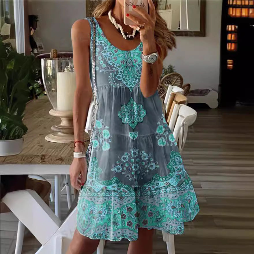 Damen Freizeitkleid mit verspieltem Muster