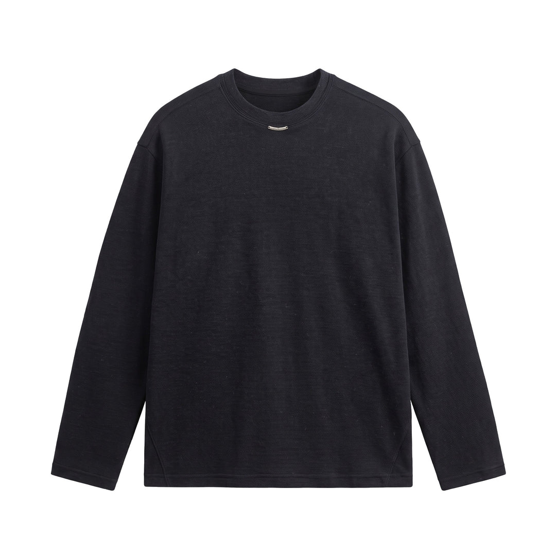Damen Feinstrick‑Sweatshirt mit Strukturstrick, Rundhalsausschnitt und weiter Passform Shop Nory
