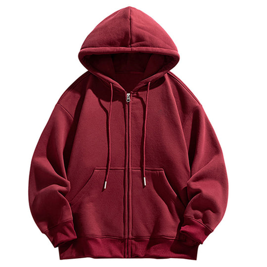 Herren Oversize Kapuzen‑Sweatjacke mit durchgehendem Reißverschluss und Kängurutasche Shop Nory