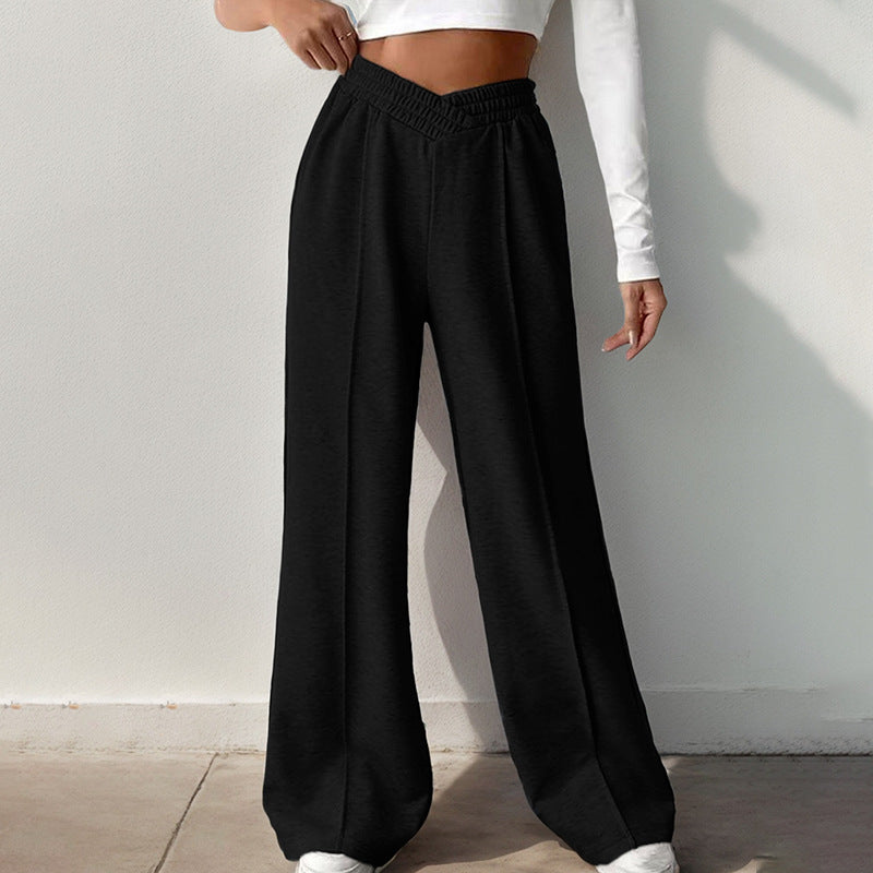 Damen Weite Sweatpants mit V-förmigem Taillenbund Shop Nory