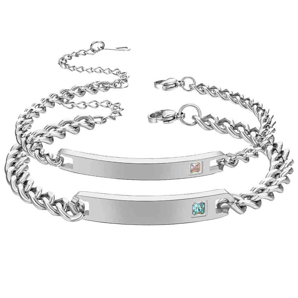Damen Elegantes Kettenarmband mit personalisierbarem Anhänger Shop Nory