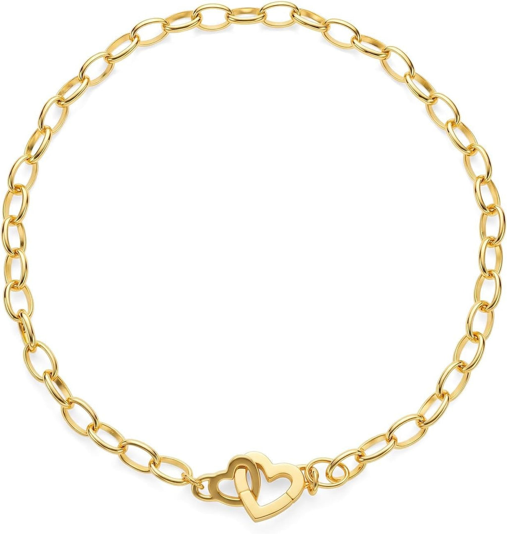 Damen Fußkettchen mit herzförmigen Akzenten und filigranem Kettendesign Shop Nory