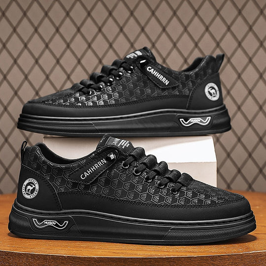 Herren Lässige Low-Top Sneaker mit geprägter Wabenstruktur und dämpfender Plateausohle Shopy Nory