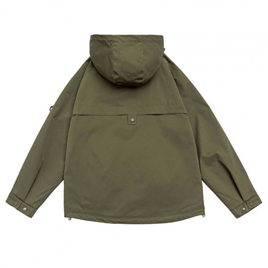 Unisex Oversize-Utility-Parka mit Kapuze, verdeckter Frontleiste und Multifunktions-Taschen Shop Nory