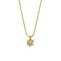 Damen Halskette mit funkelndem Kristallanhänger und feiner Gliederkette Shop Nory