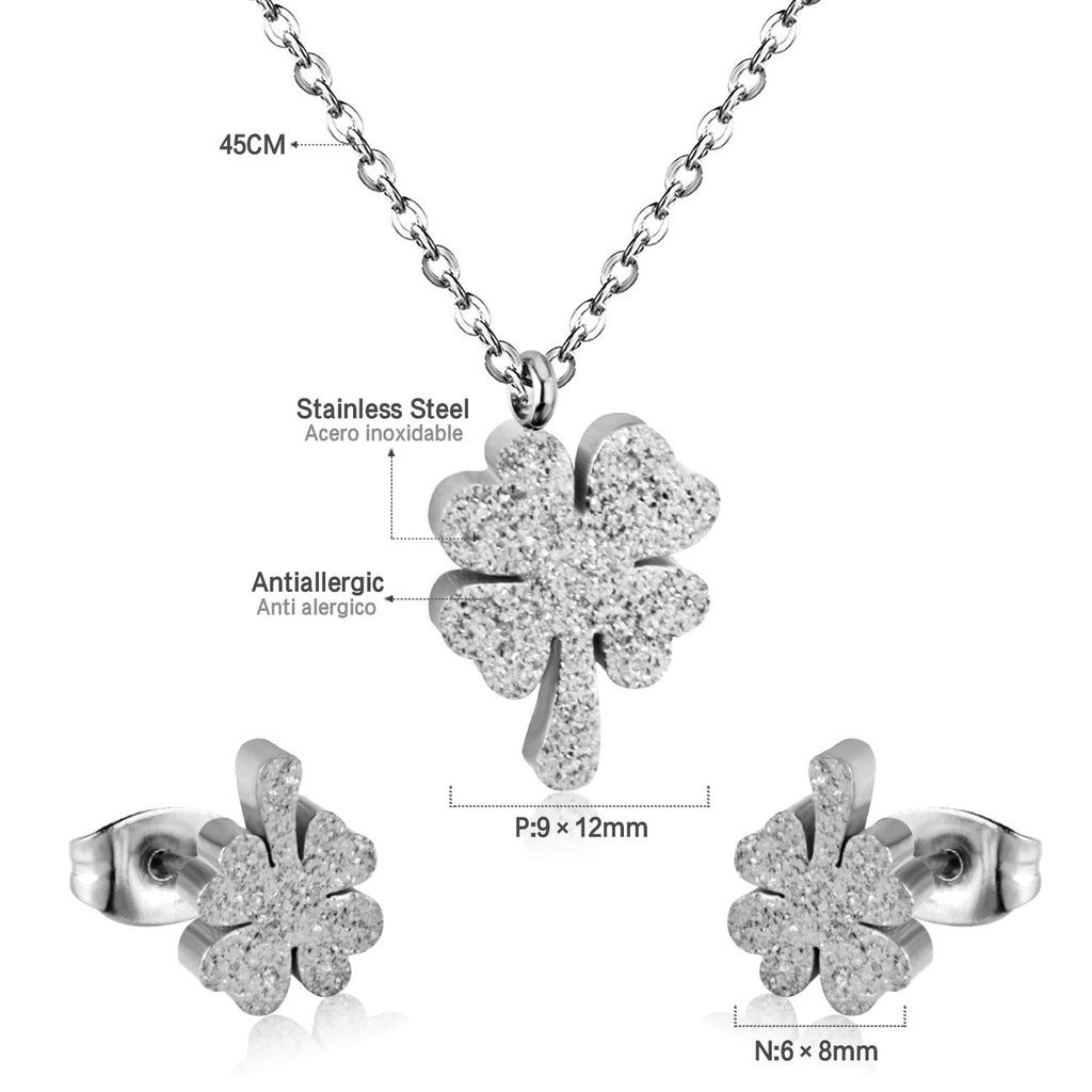 Damen Schmuckset mit herzförmigen Anhängern aus goldplattiertem Edelstahl Shop Nory