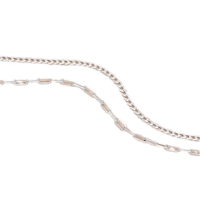 Damen Halskette mit doppeltem Gliederdesign und elegantem Toggle-Verschluss Shop Nory