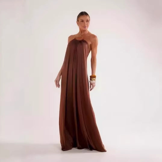 Elegantes Maxikleid mit Halsband