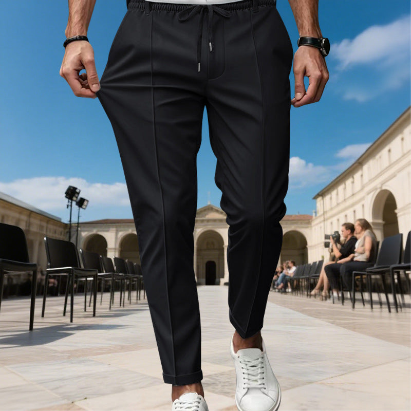 Herren moderne Chinohose mit bequemem elastischem Bund und praktischen Seitentaschen ShopNory