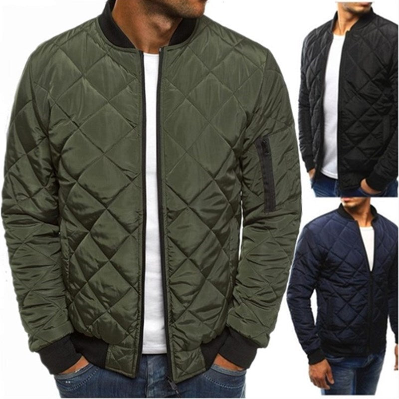 Herren Steppjacke mit praktischen Taschen und elastischen Bündchen