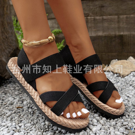 Damen Bequeme Trend-Sandalen mit verstellbaren Riemen und atmungsaktiver Sohle Shopnory