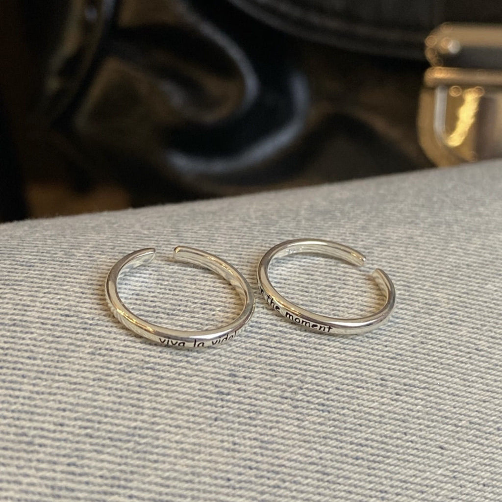 Damen Offener Ring mit gravierten Lebensmottos Shop Nory