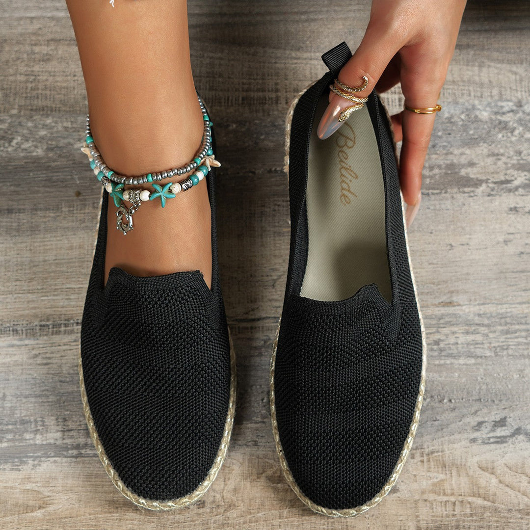 Damen flexible Espadrilles mit luftiger Gitterstruktur